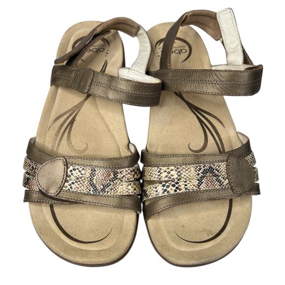 Abeo Women’s Brynn Brown Snakeskin Print Leather Slingback Sandal Size US 8 - Picture 10 of 11